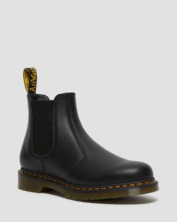 Men's Dr Martens 2976 Nappa Leather Chelsea Boots Black | AU 484VRW